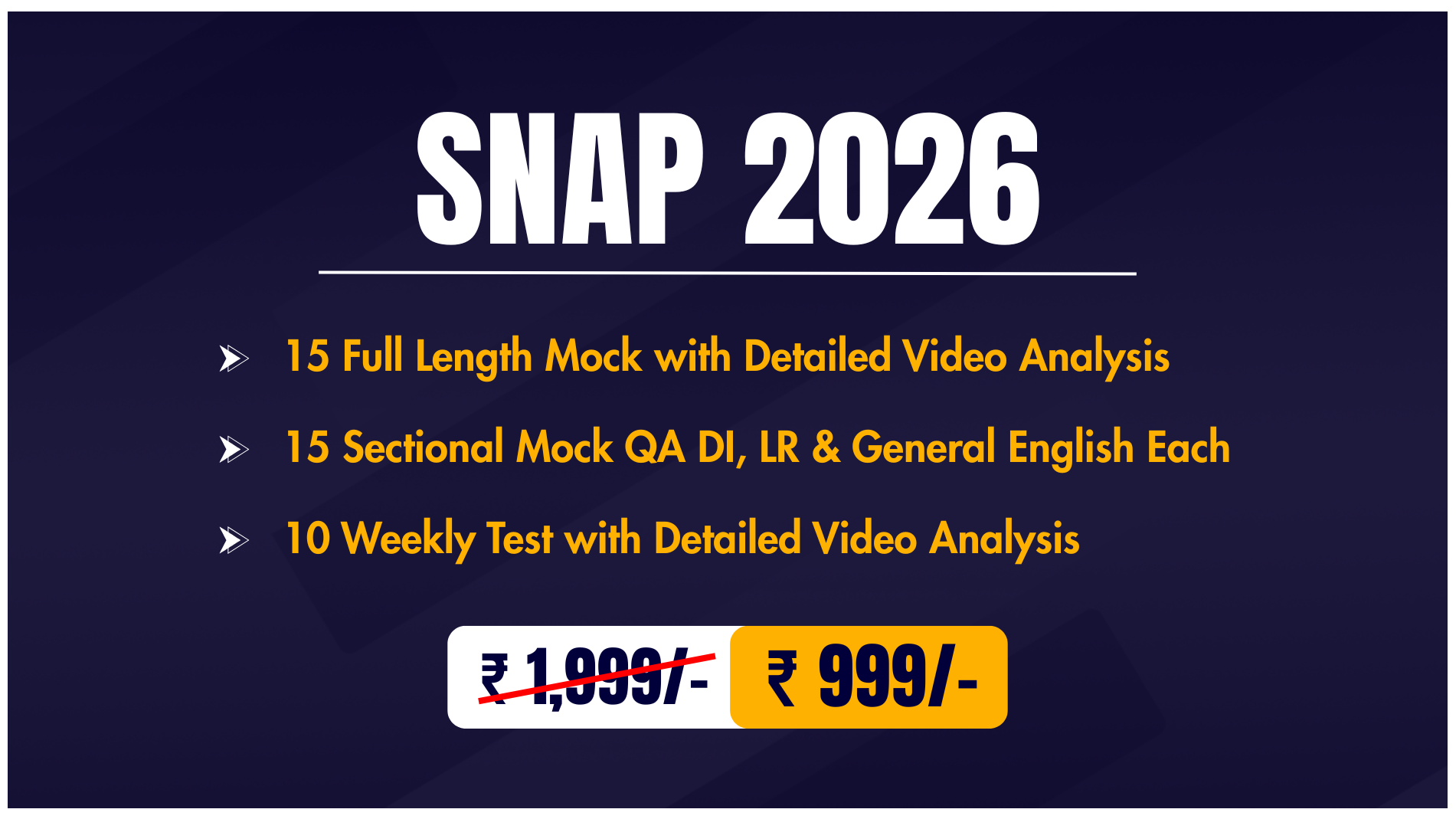 SNAP 2026 Full Length Mocks